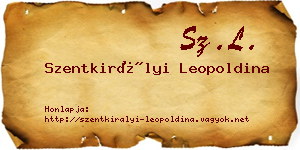 Szentkirályi Leopoldina névjegykártya